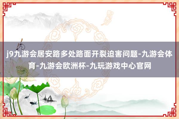 j9九游会居安路多处路面开裂迫害问题-九游会体育-九游会欧洲杯-九玩游戏中心官网