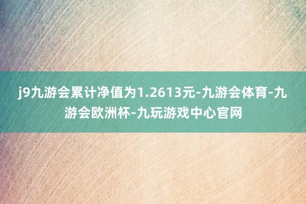 j9九游会累计净值为1.2613元-九游会体育-九游会欧洲杯-九玩游戏中心官网