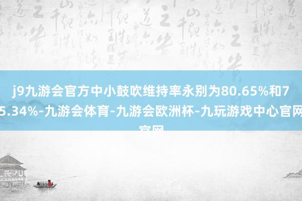 j9九游会官方中小鼓吹维持率永别为80.65%和75.34%-九游会体育-九游会欧洲杯-九玩游戏中心官网